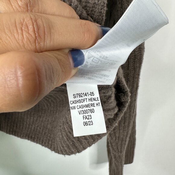 2/$30 GAP Waffle Knit Henley Top Long Sleeve Chocolate Brown XS #A0377 TRB2 - Picture 6 of 8